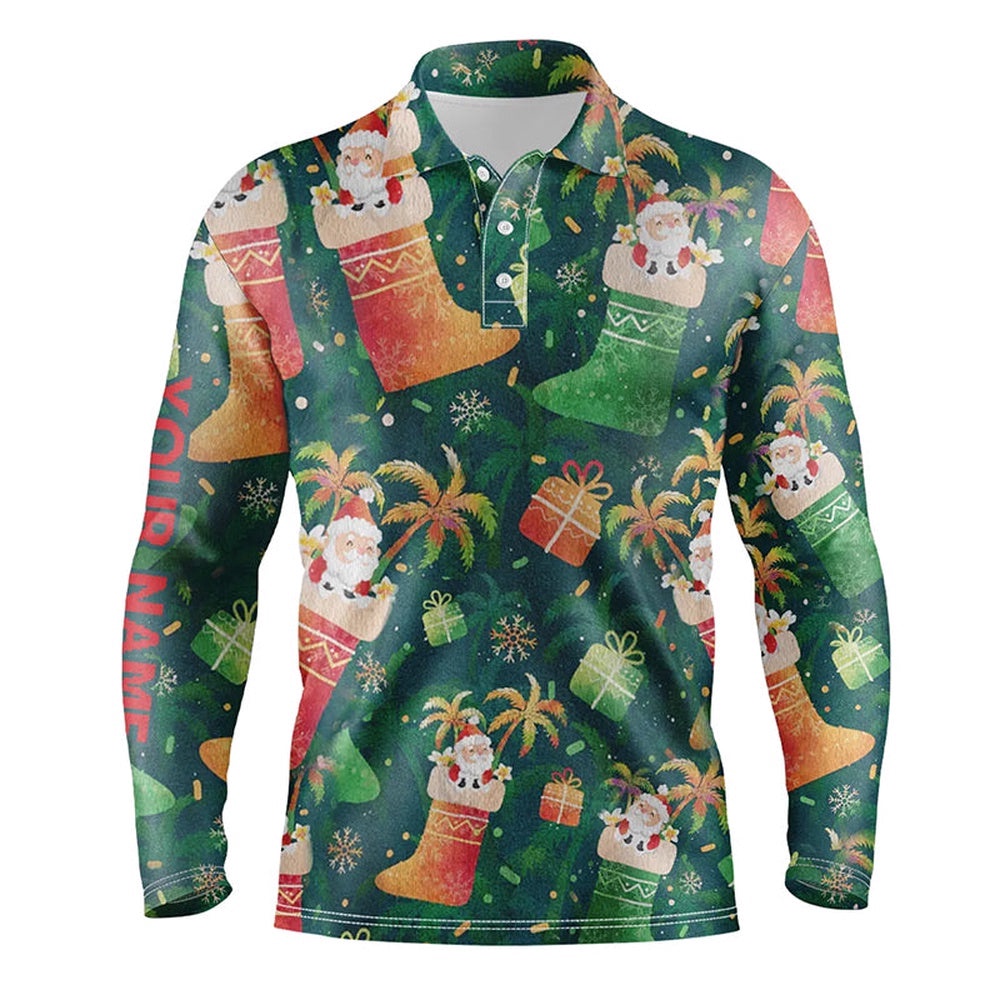 Santa Christmas Socks Green Golf Men Polo Shirt Funny Golf Shirts For Men Christmas Golf Gifts, Golf Polo Shirt, Golf Shirts Santa Christmas Socks Green Golf Men Polo Shirt Funny Golf Shirts For Men Christmas Golf Gifts, Golf Polo Shirt, Golf Shirts