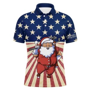 Santa Christmas Vintage American Flag Men s Golf Polo Shirts Funny Golf Shirts For Men Golf Gifts Golf Polo Shirt Golf Shirts 2 objk8z.jpg