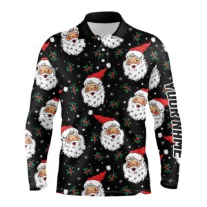 Santa Claus With Holly Snowflakes Christmas Men Golf Polos Vintage Cute Golf Shirts For Men Golf Polo Shirt Golf Shirts 2 dl5fya.jpg