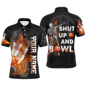 Shut Up And Bowl Funny Polo Bowling…