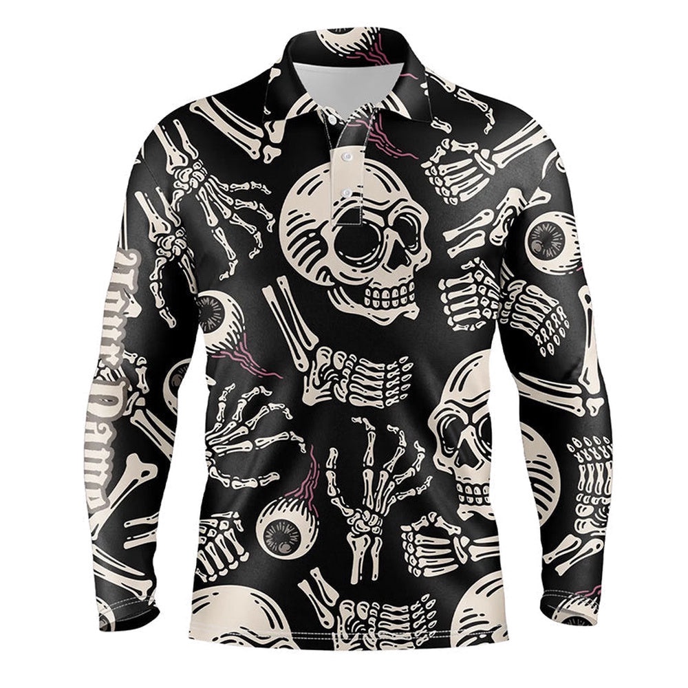 Skull Bone Pattern Men’s Golf Polo Shirt Custom Men’s Golf Shirts, Best Golf Gifts For Men, Golf Polo Shirt, Golf Shirts Skull Bone Pattern Men’s Golf Polo Shirt Custom Men’s Golf Shirts, Best Golf Gifts For Men, Golf Polo Shirt, Golf Shirts