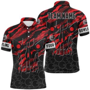Skull Bowling Polo Shirt For Men Custom…