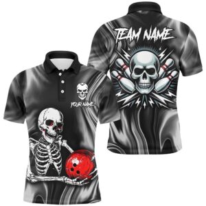 Skull Bowling Shirt Bowling Team League Skull…