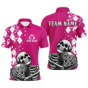 Skull Bowling Shirt For Men Custom Bowling…
