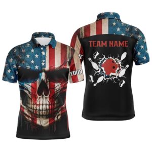 Skull Bowling Shirt For Men Custom Team’S…