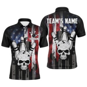Skull Bowling Shirt For Men, Custom Team’S…