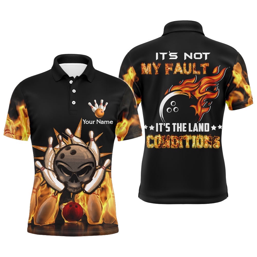 Skull Flame Polo Bowling Shirt For Men, Funny Custom Bowlers Polo Shirt Short Sleeve, Personalized Bowling Team Shirt Skull Flame Polo Bowling Shirt For Men, Funny Custom Bowlers Polo Shirt Short Sleeve, Personalized Bowling Team Shirt