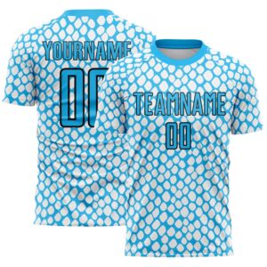 Sky Blue Black White Snake Skin Sublimation…