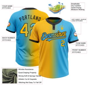 Sky Blue Gold Black Gradient Fashion Two Button Unisex Softball Jersey Custom Team Softball Jersey 3 mzkvsl.jpg