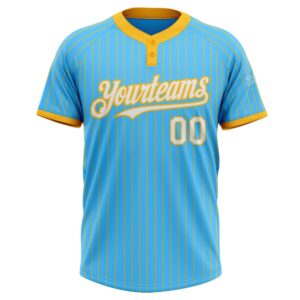 Sky Blue Gold Pinstripe White Two Button Unisex Softball Jersey Custom Team Softball Jersey 2 gm3ouf.jpg