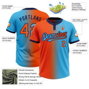 Sky Blue Orange Navy Gradient Fashion Two Button Unisex Softball Jersey Custom Team Softball Jersey 3 ri2jlz.jpg