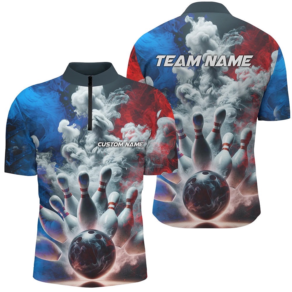 Smoke Unisex Bowling Shirts For Bowling Team, Strike Bowling Jersey For Men And Women, Custom Bowling Team Jersey Shirt