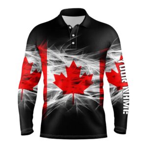 Smoky Canada Flag Men s Golf Polo Shirts Custom Name Patriotic Golf Shirts For Men Golf Gifts Golf Polo Shirt Golf Shirts 2 htexb7.jpg