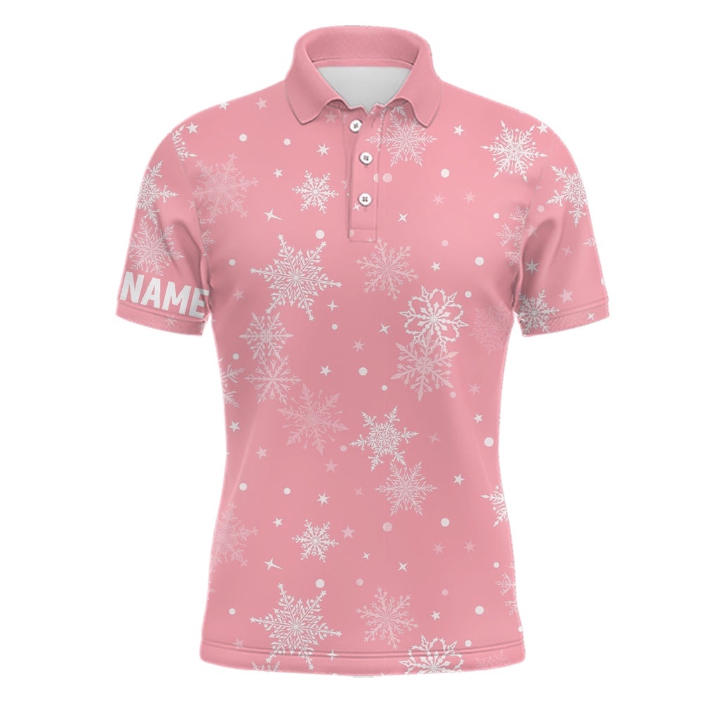 Snowflakes Christmas Golf Men’s Polo Shirt Custom Name Pink Golf Shirts For Men Cute Golf Gifts, Golf Polo Shirt, Golf Shirts Snowflakes Christmas Golf Men’s Polo Shirt Custom Name Pink Golf Shirts For Men Cute Golf Gifts, Golf Polo Shirt, Golf Shirts
