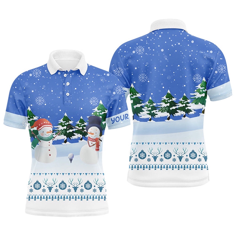 Snowman Blue Christmas Men’s Golf Polo Shirt Custom Golf Shirts For Men Winter Holiday Golf Gifts, Golf Polo Shirt, Golf Shirts Snowman Blue Christmas Men’s Golf Polo Shirt Custom Golf Shirts For Men Winter Holiday Golf Gifts, Golf Polo Shirt, Golf Shirts