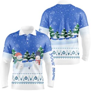 Snowman Blue Christmas Men s Golf Polo Shirt Custom Golf Shirts For Men Winter Holiday Golf Gifts Golf Polo Shirt Golf Shirts 2 tav4uu.jpg