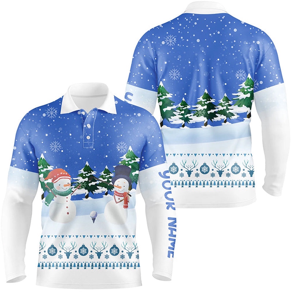 Snowman Blue Christmas Men’s Golf Polo Shirt Custom Golf Shirts For Men Winter Holiday Golf Gifts, Golf Polo Shirt, Golf Shirts Snowman Blue Christmas Men’s Golf Polo Shirt Custom Golf Shirts For Men Winter Holiday Golf Gifts, Golf Polo Shirt, Golf Shirts