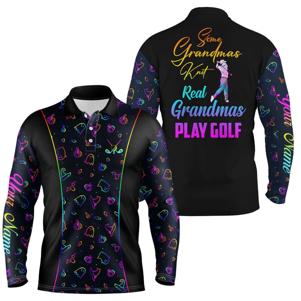 Some Grandmas Knit Real Grandmas Play Golf Men’s Polo Shirt, Colorful Halloween Golf Shirts For Men, Golf Polo Shirt, Golf Shirts Some Grandmas Knit Real Grandmas Play Golf Men’s Polo Shirt, Colorful Halloween Golf Shirts For Men, Golf Polo Shirt, Golf Shirts