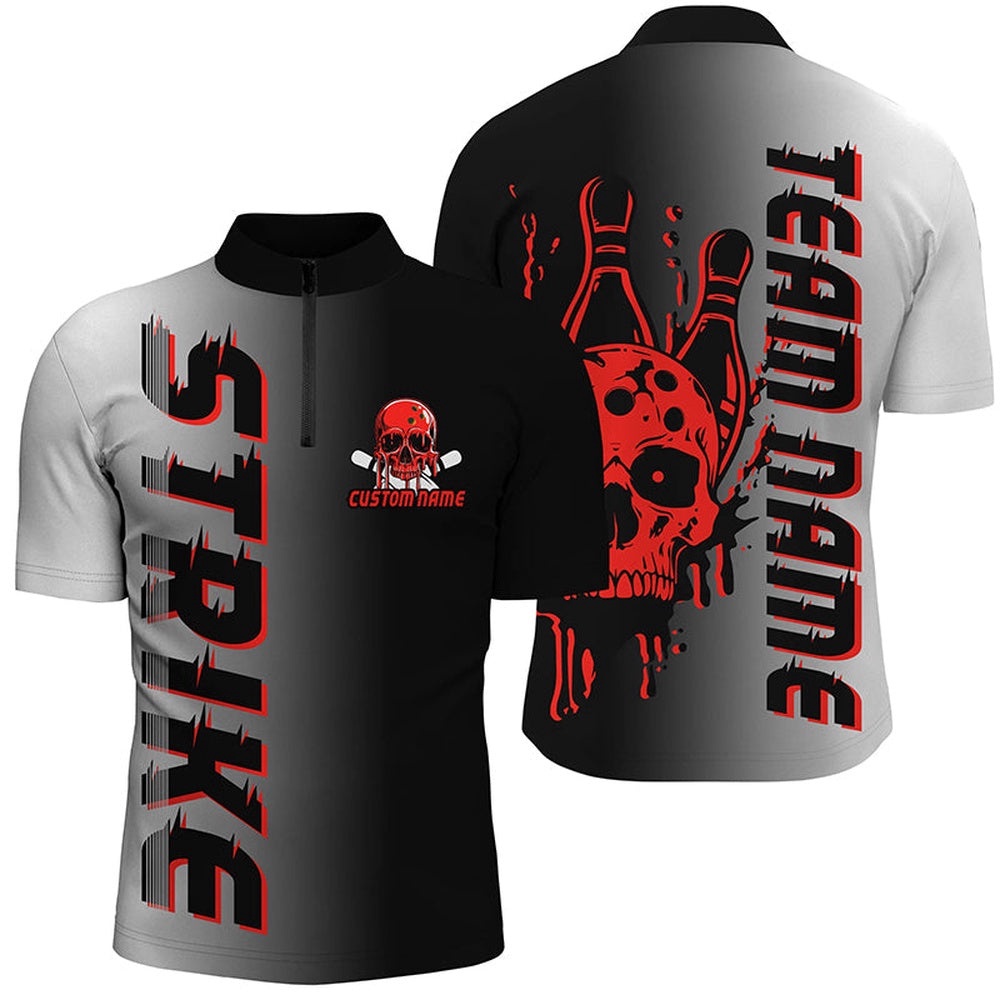 Strike Bowling Team Shirts For Men And Women, Skull Bowling Jersey With Team Name Red, Custom Bowling Team Jersey Shirt Strike Bowling Team Shirts For Men And Women, Skull Bowling Jersey With Team Name Red, Custom Bowling Team Jersey Shirt