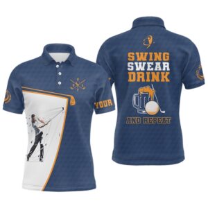 Swing Swear Drink And Repeat Navy Blue…