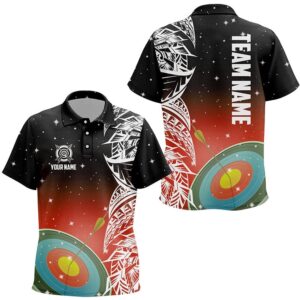Target Archery Red Galaxy Pattern Polo Shirts,…