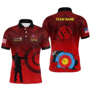 Target Archery Silhouette Archer Polo Shirts For…