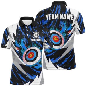 Target Archery Thunder Pattern Men Polo Shirts,…