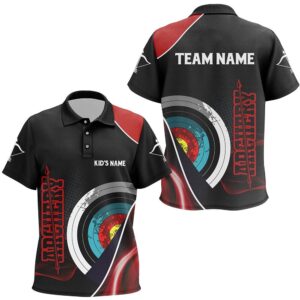 Targets Archery Polo Shirts, Custom Red Black…