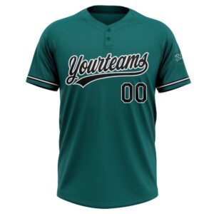 Teal Black White Two Button Unisex Softball Jersey Custom Team Softball Jersey 2 eksskl.jpg