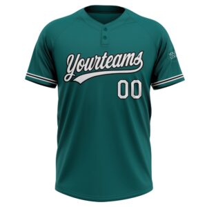 Teal White Black Two Button Unisex Softball Jersey Custom Team Softball Jersey 2 dnfimp.jpg