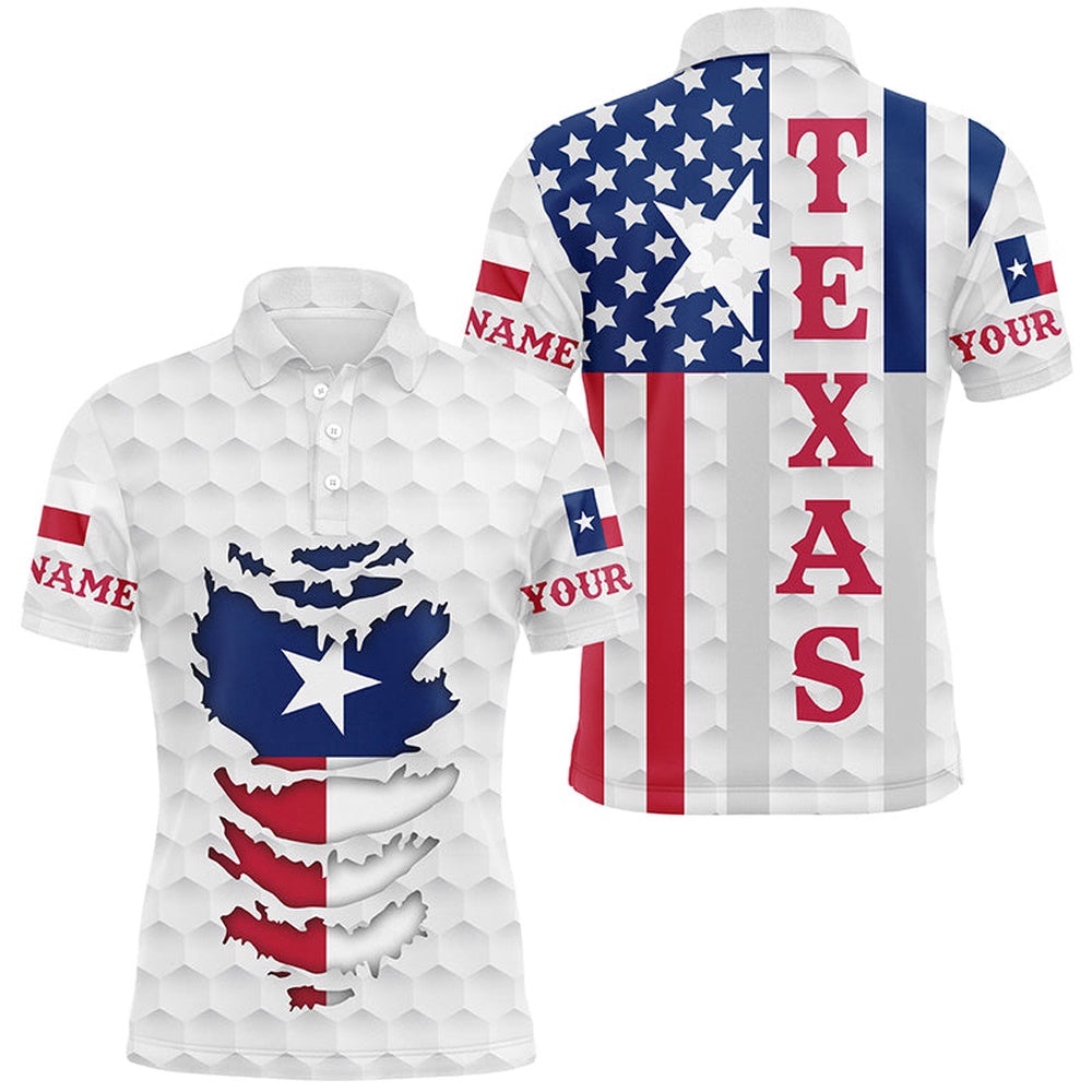 Texas American Flag Men’s Golf Polo Shirts Custom White Golf Ball Skin Patriot Golf Apparel For Men, Golf Polo Shirt, Golf Shirts Texas American Flag Men’s Golf Polo Shirts Custom White Golf Ball Skin Patriot Golf Apparel For Men, Golf Polo Shirt, Golf Shirts