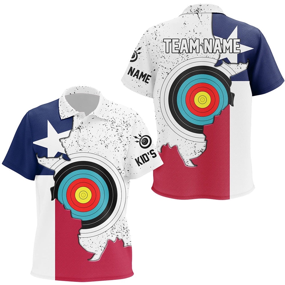 Texas Archery Target Polo Shirts Custom Texas Flag Shirts For Patriotic Archer, Custom Archery Team Polo Shirt Texas Archery Target Polo Shirts Custom Texas Flag Shirts For Patriotic Archer, Custom Archery Team Polo Shirt