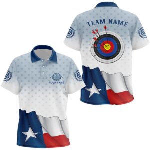 Texas Flag Archery Polo Shirts Custom Texas…