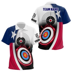 Texas Flag Archery Target Polo Shirts, Patriotic…
