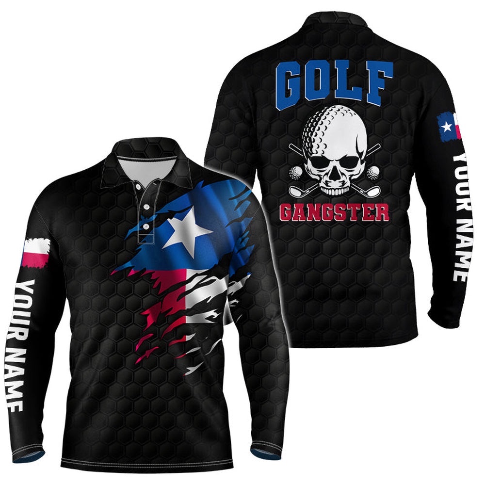 Texas Flag Men’s Golf Polo Shirt, Skull Gangster Golf Shirts For Men, Custom Patriotic Golf Gifts, Golf Polo Shirt, Golf Shirts Texas Flag Men’s Golf Polo Shirt, Skull Gangster Golf Shirts For Men, Custom Patriotic Golf Gifts, Golf Polo Shirt, Golf Shirts