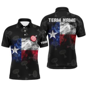 Texas Flag Smoke Archery Men Polo Shirts,…