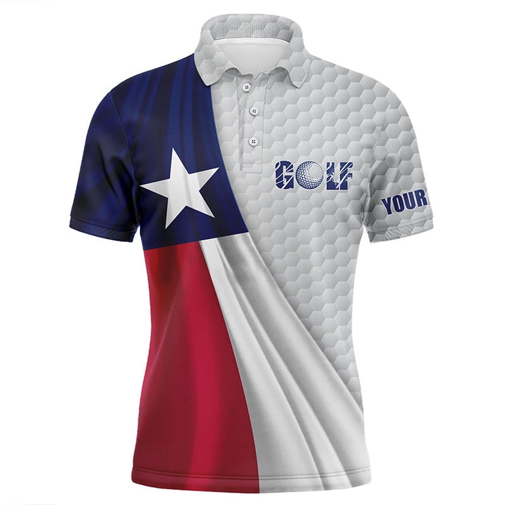 Texas Flag White Golf Ball Skin Men’s Golf Polo Shirts Custom Name Patriotic Golf Tops For Men’s, Golf Polo Shirt, Golf Shirts Texas Flag White Golf Ball Skin Men’s Golf Polo Shirts Custom Name Patriotic Golf Tops For Men’s, Golf Polo Shirt, Golf Shirts