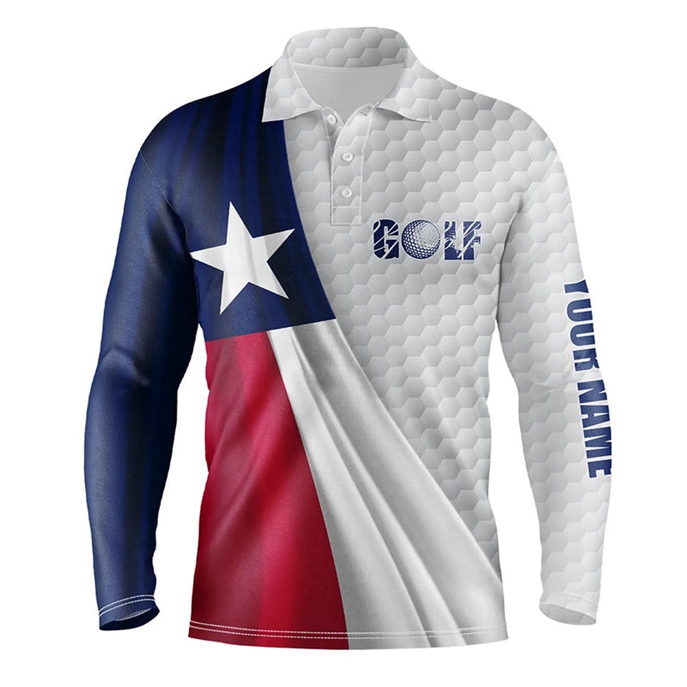 Texas Flag White Golf Ball Skin Men’s Golf Polo Shirts Custom Name Patriotic Golf Tops For Men’s, Golf Polo Shirt, Golf Shirts Texas Flag White Golf Ball Skin Men’s Golf Polo Shirts Custom Name Patriotic Golf Tops For Men’s, Golf Polo Shirt, Golf Shirts