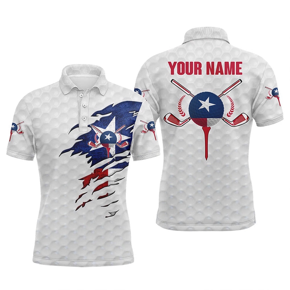 Texas Flag White Golf Ball Skin Men’s Golf Polos Shirts Custom Patriot Golf Gift, Golf Shirt For Men, Golf Polo Shirt, Golf Shirts Texas Flag White Golf Ball Skin Men’s Golf Polos Shirts Custom Patriot Golf Gift, Golf Shirt For Men, Golf Polo Shirt, Golf Shirts