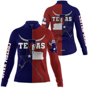 Texas Longhorn WoMen s Cycling Jersey Bicycle Gear With 3 Pockets Full Zip Clothes Custom Mono Cycling Jersey 2 upe22c.jpg