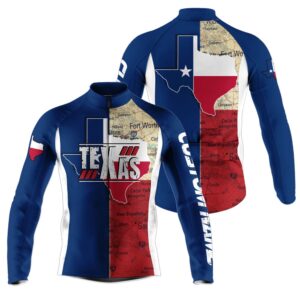 Texas Men’s Cycling Jersey With Full Zip…
