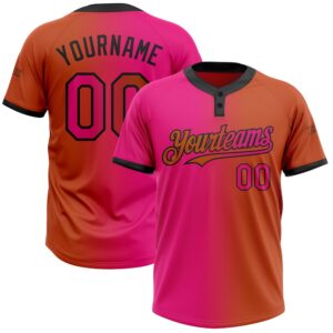 Texas Orange Hot Pink Black Gradient Fashion…
