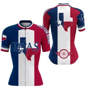 Texas WoMen’s Cycling Jersey Bike Shirt With…