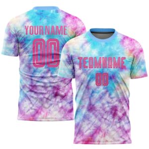 Tie Dye Pink Light Blue Sublimation Soccer…
