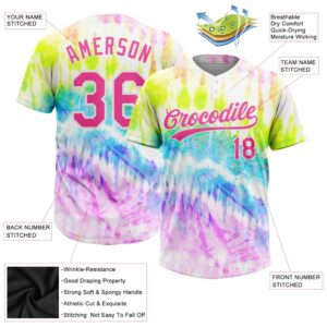 Tie Dye Pink Purple 3D Rainbow Two Button Unisex Softball Jersey Custom Team Softball Jersey 3 wn8wsc.jpg