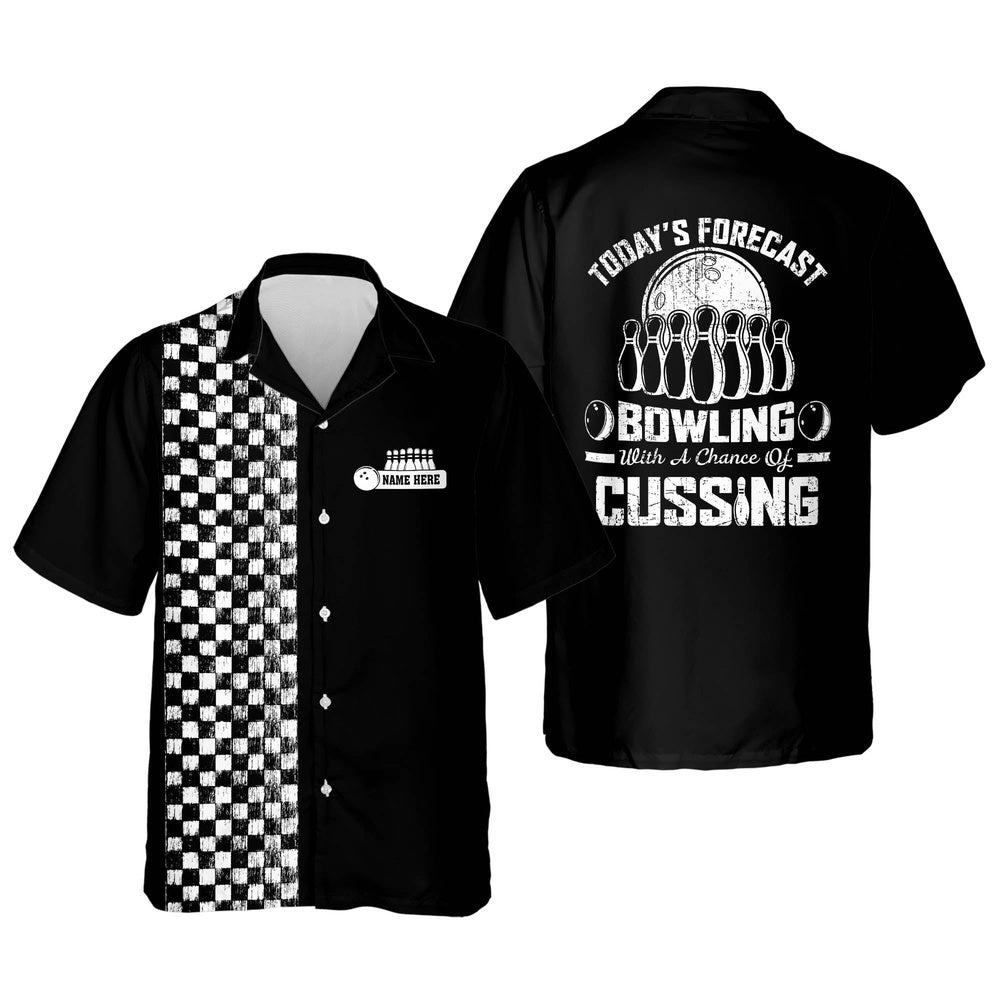 Todays Forecast Custom Bowling Shirt, Custom Team Bowling Hawaiian Shirt