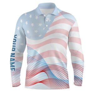 Transparent American Flag Men s Golf Polo Shirts Custom Patriotic Golf Shirts For Men Golf Gifts Golf Polo Shirt Golf Shirts 2 m1pr76.jpg