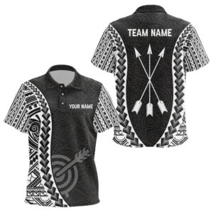 Tribal Pattern Target Archery Polo Shirts, Custom…