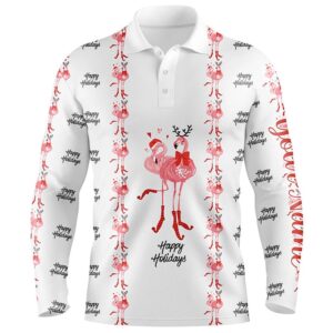 Tropical Santa Watercolor Flamingos Men s Golf Polo Shirt Christmas Golf Shirts For Men Golf Polo Shirt Golf Shirts 2 nmr1gh.jpg