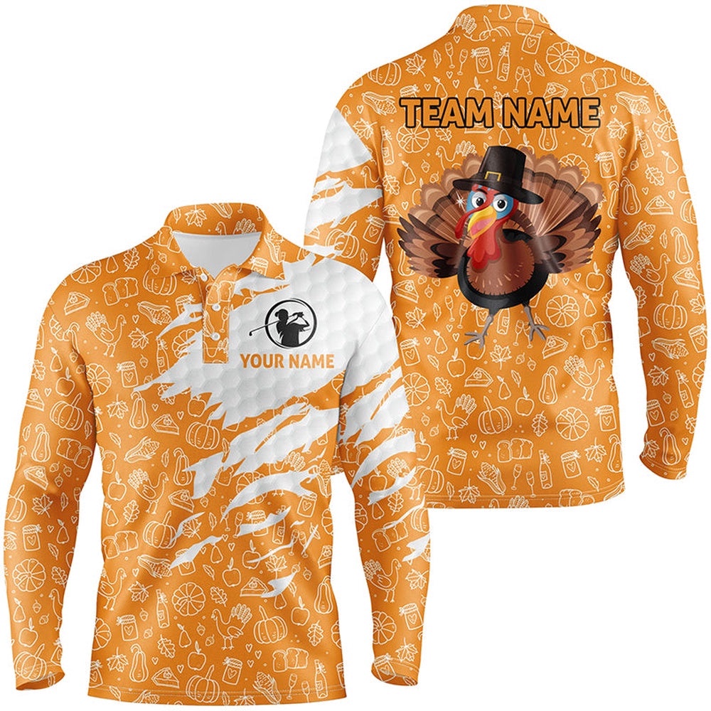 Turkey Bird Thanksgiving Golf Team Men’s Polo Shirt Orange Custom Men Golf Tops Funny Golf Gifts, Golf Polo Shirt, Golf Shirts Turkey Bird Thanksgiving Golf Team Men’s Polo Shirt Orange Custom Men Golf Tops Funny Golf Gifts, Golf Polo Shirt, Golf Shirts